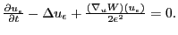 $ \be \frac{\partial u_\epsilon}{\partial t}-\Delta u_\epsilon +\frac{(\nabla_u W)(u_\epsilon)}{2\epsilon ^2}=0.\ee$